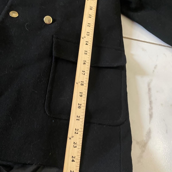 Zara Black Peacoat with Gold Accents - Picture 5 of 6